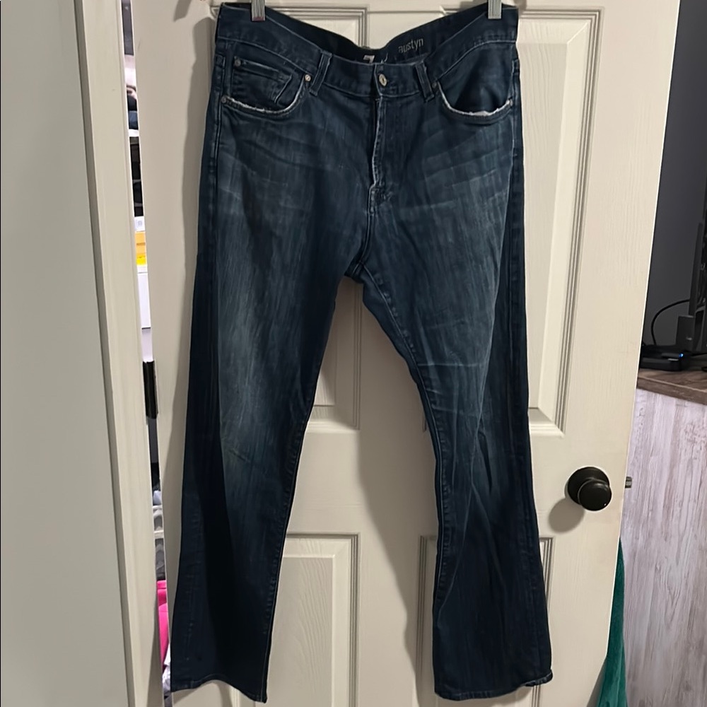7 For All Mankind Dark Blue Bootcut Jeans